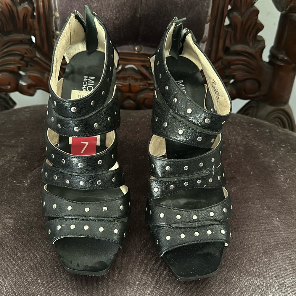 NWT Michael Kors leather studded heels